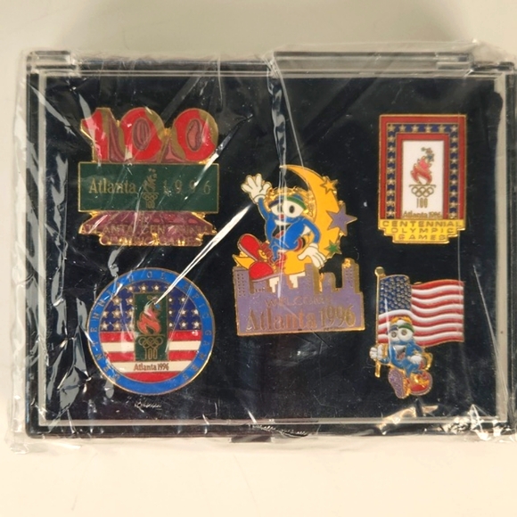 1996 Atlanta Olympics Official Collector 5 pin Set, Mint Condition, unopened - Picture 7 of 16
